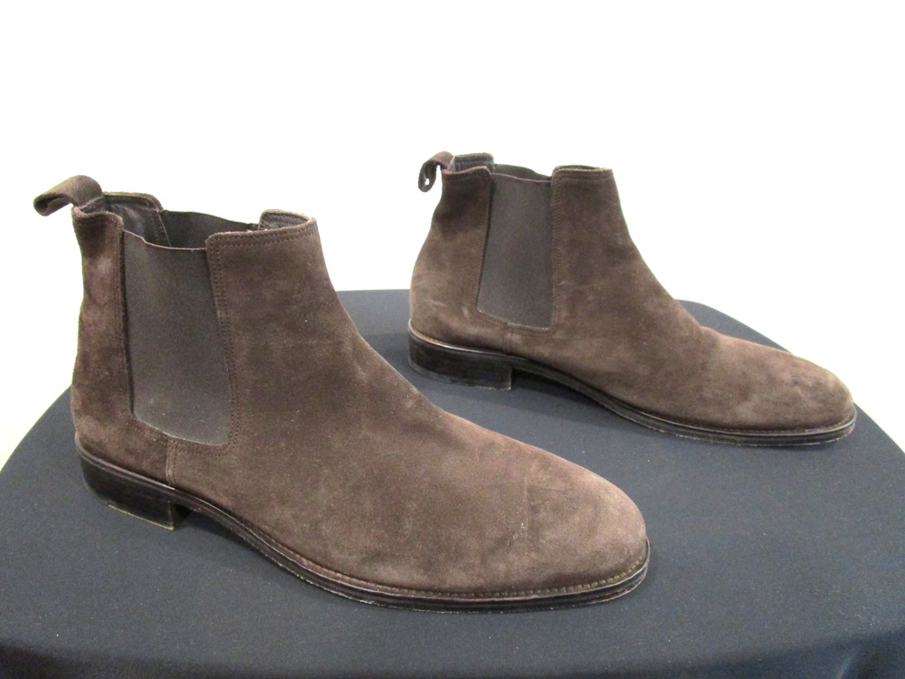 John White England Brown Suede Chelsea Boots Men Sz 12